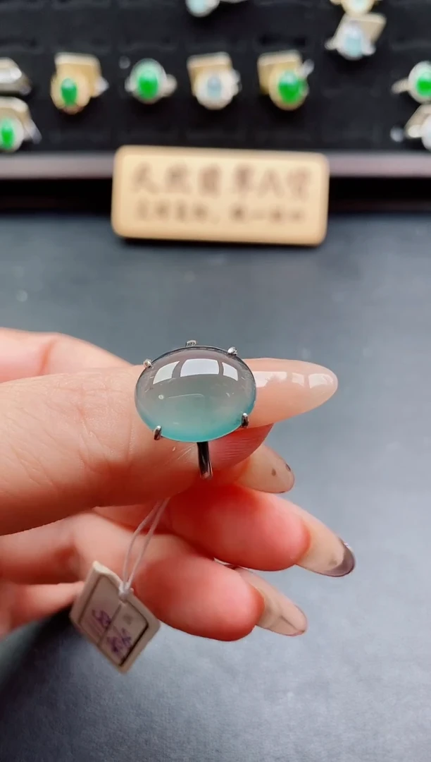 银S925镶嵌戒指翡翠212