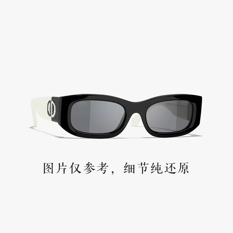 2025纯原香奈家墨镜女高级感黑白腿轻奢时尚板材太阳眼镜防紫外线