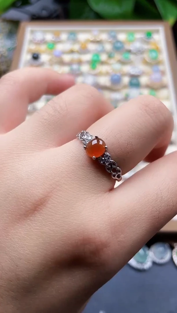 银S925镶嵌戒指翡翠28