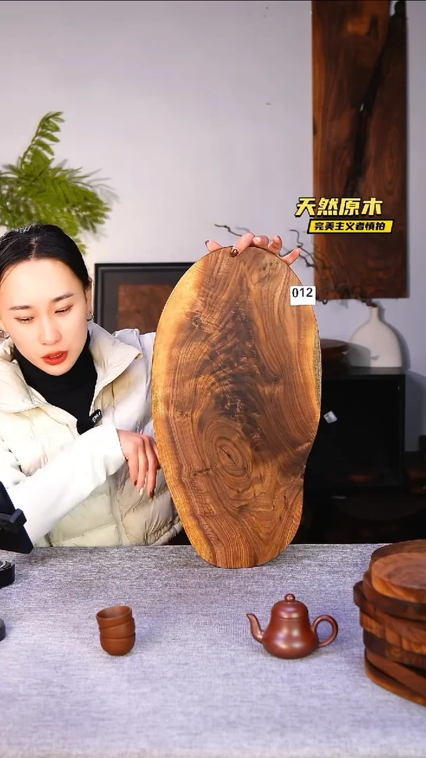 木北美黑胡桃原木.干裂疤结不属于商品质量问题完美主义者慎拍