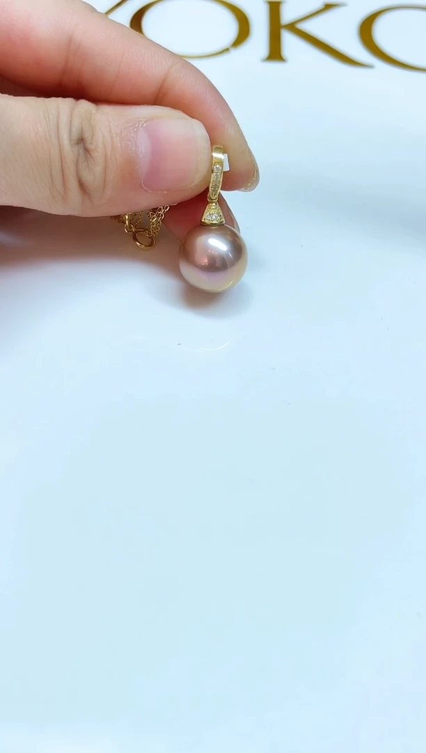 颈饰银S925镶嵌淡水珍珠13-14mm