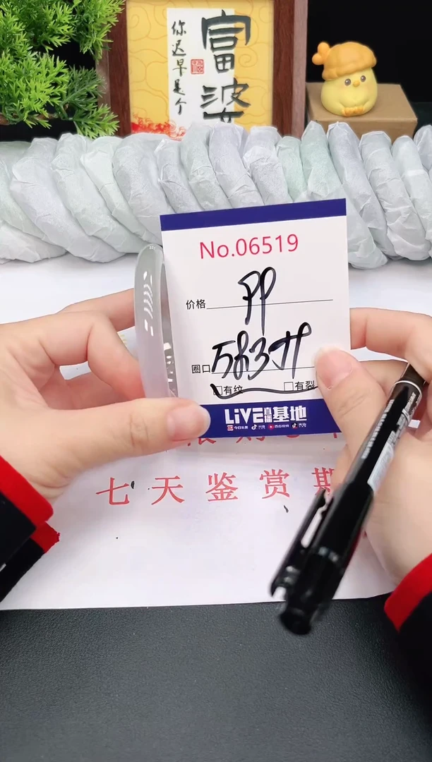 未镶嵌手镯翡翠6519