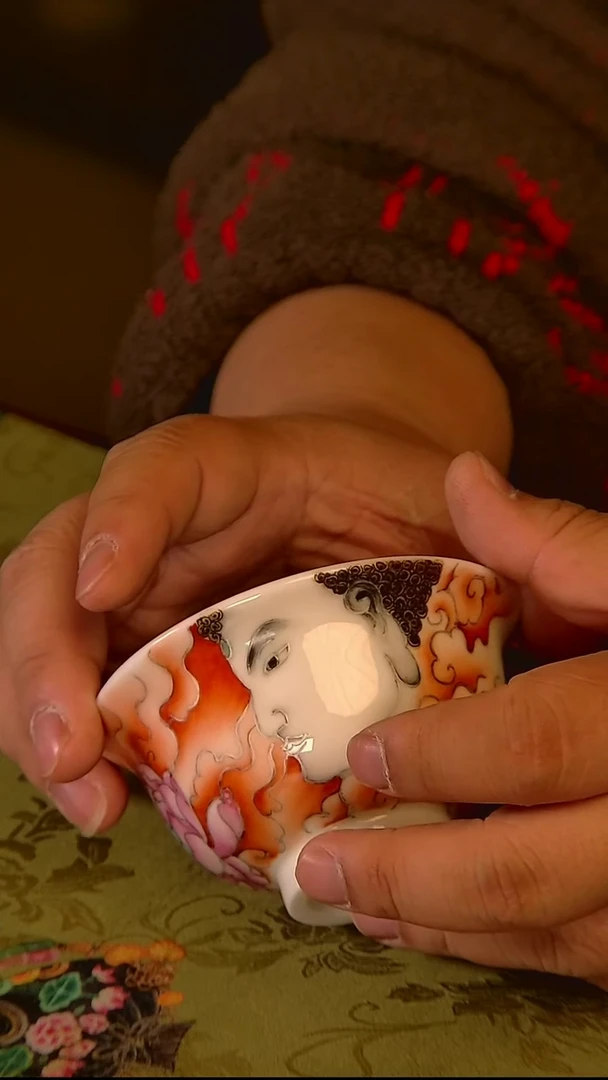 杯手工手绘杯杯很美丽