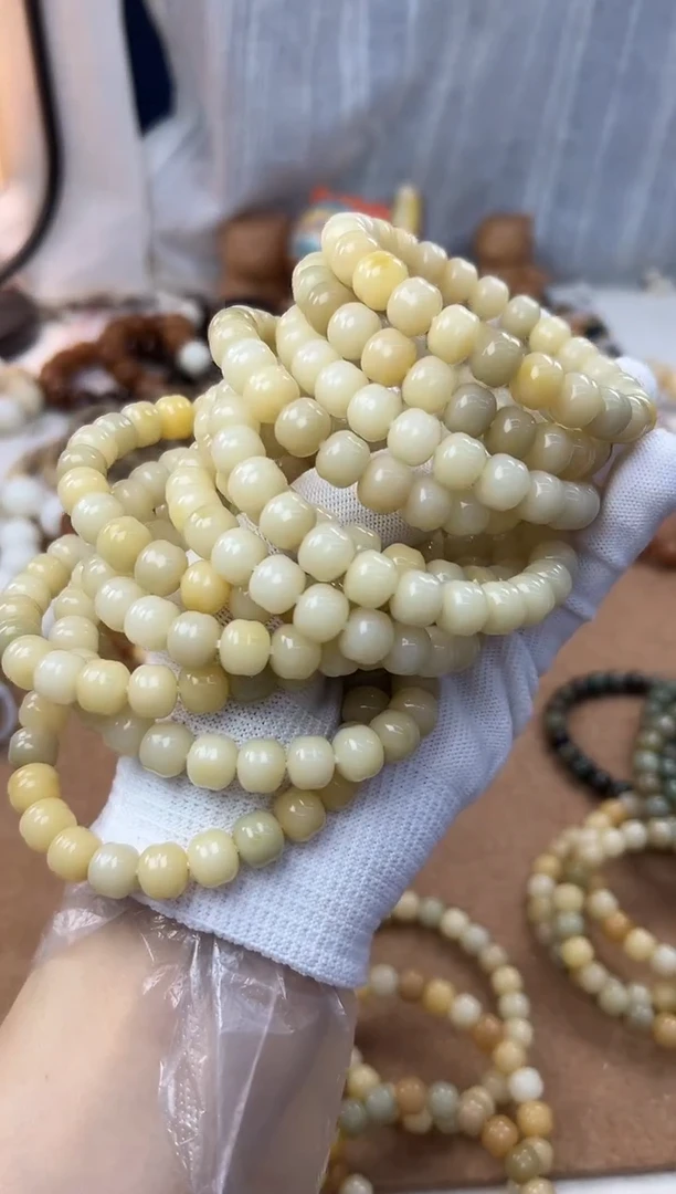 菩提根/象牙果手串10机抛汉堡一条2519浅色