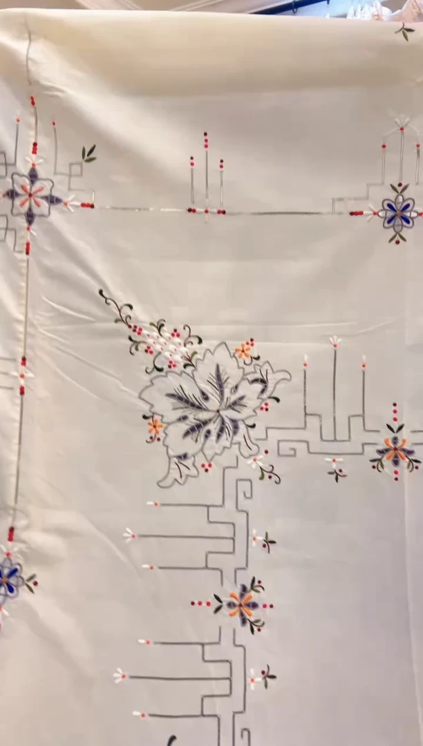 棉170*220cm潮绣桌布