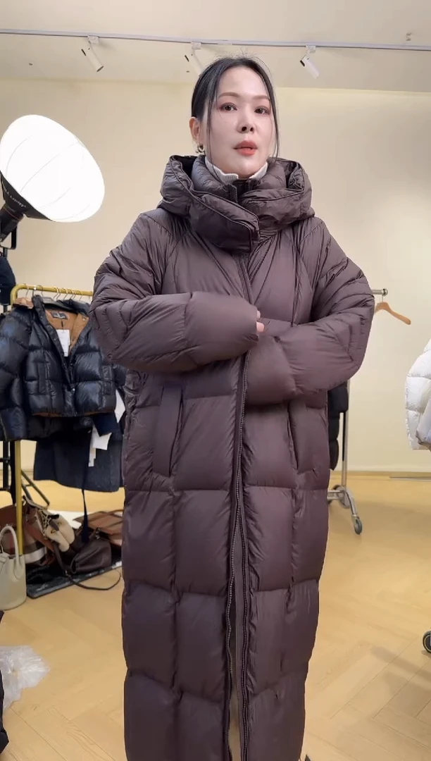 咖色羽绒服只有2件备注身高体重尺码