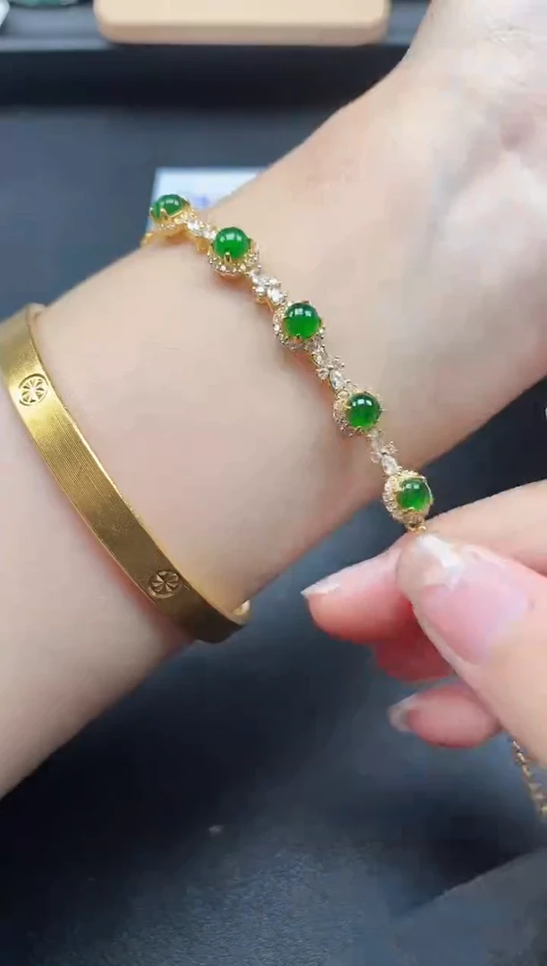 翡翠戒指银S925镶嵌51511