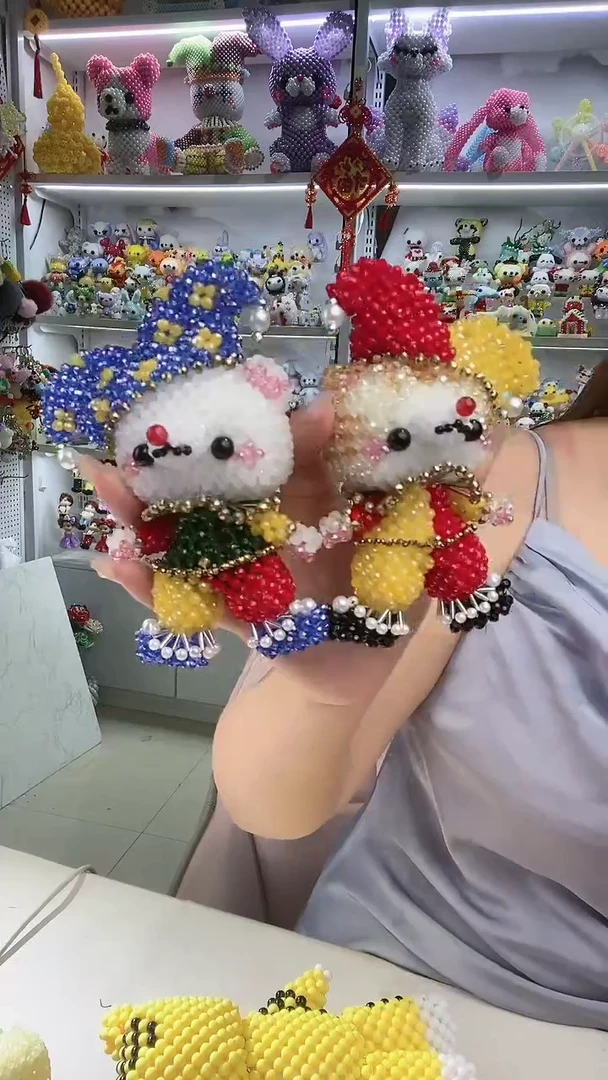 玻璃2201卡4水晶新品小丑材料包1对