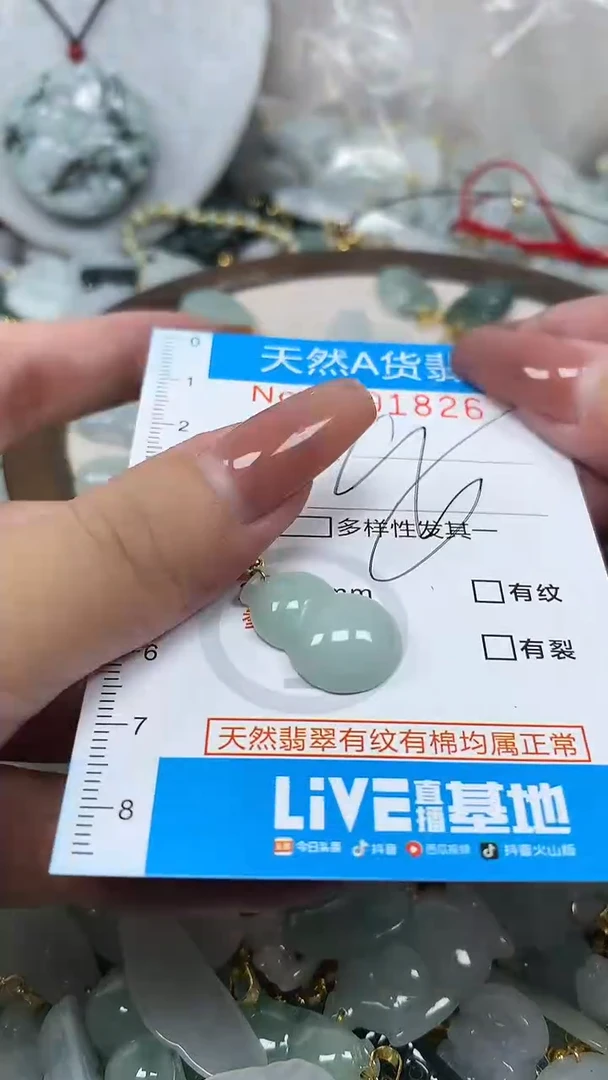 翡翠未镶嵌颈饰净货挂件-1826