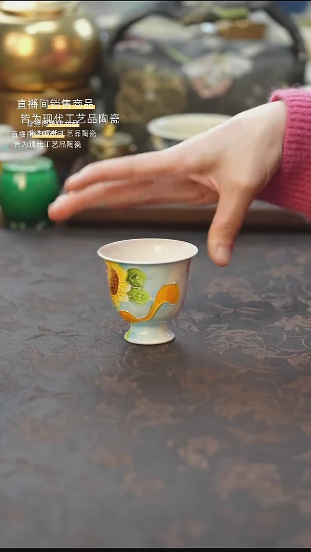 景德镇陶瓷杯碗柴烧多人