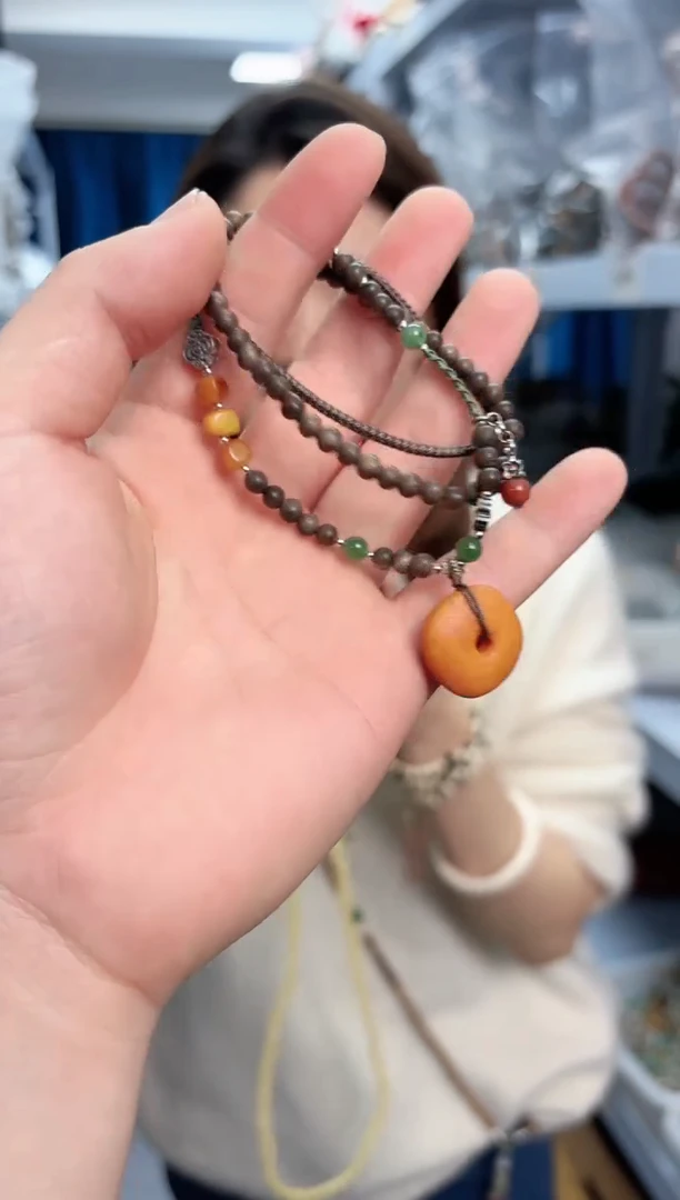 【闪购商品】檀香木吊坠香香木DIY橘皮LA毛衣链