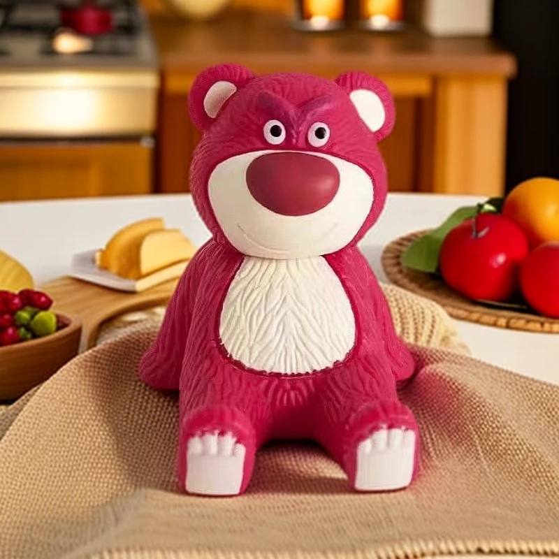 新款蓝牙手机支架桌面摆件卧室摆件卡通创意可爱莓心熊手机座公仔