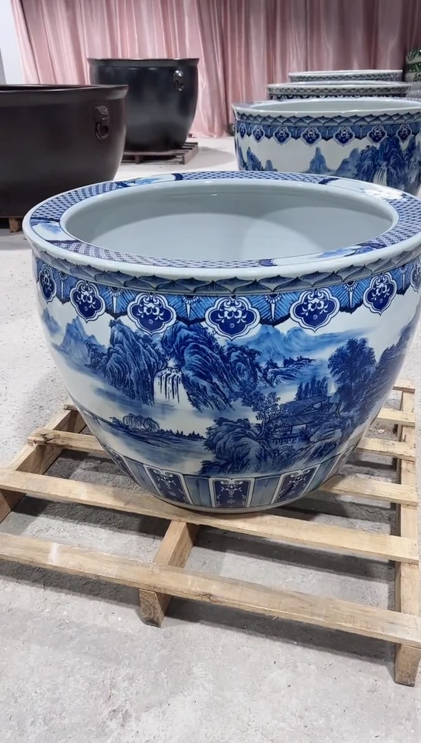 摆件80直径青花山水.....