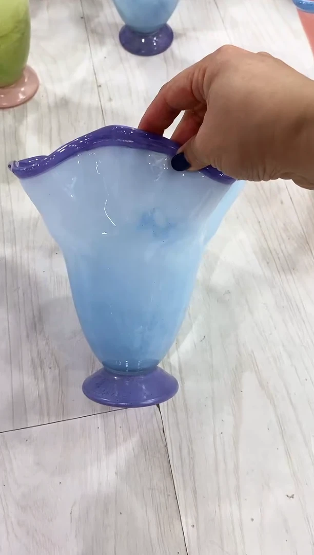 慕忆家手作琉璃花瓶瑕