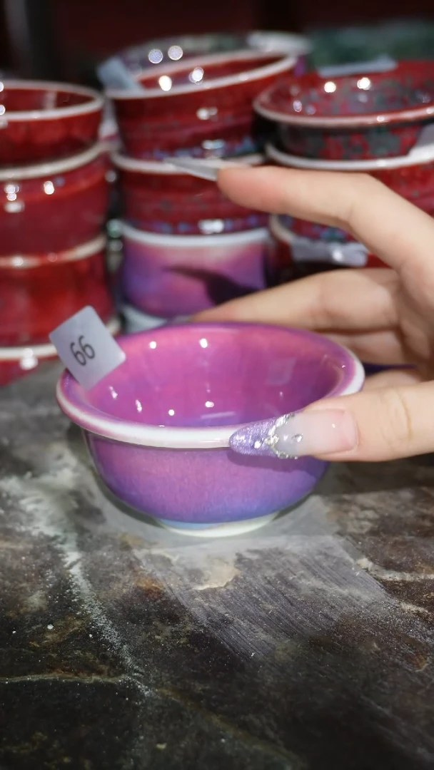摆件陶精品窑变钧瓷茶器
