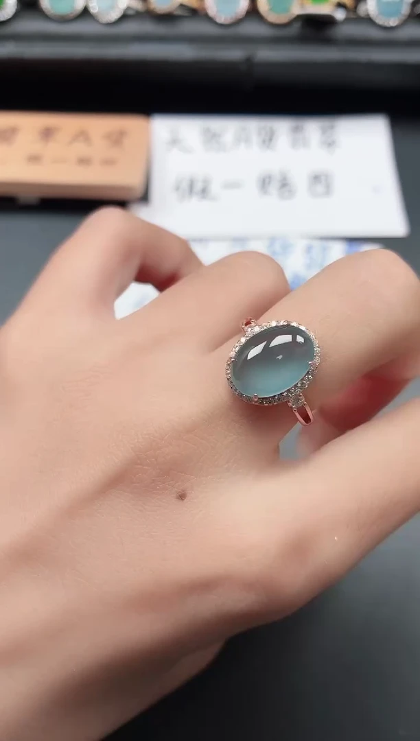 银S925镶嵌戒指翡翠111111