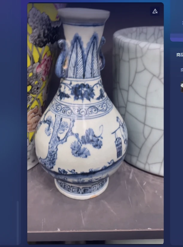 百年禄丰骨瓷 高端仓出中式摆件手绘唐宋仿古元明清瓷器手工陶瓷