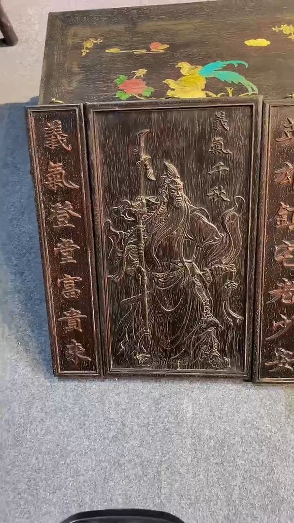 木紫檀雕刻板一物一拍