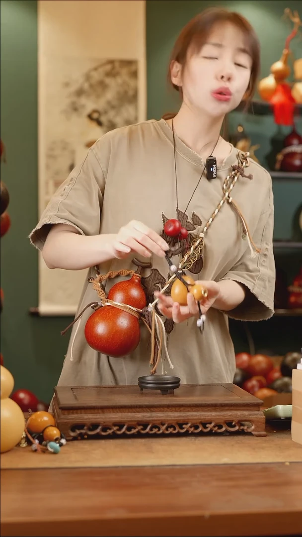 391号精品天然大漆工艺防渗内胆酒葫芦~