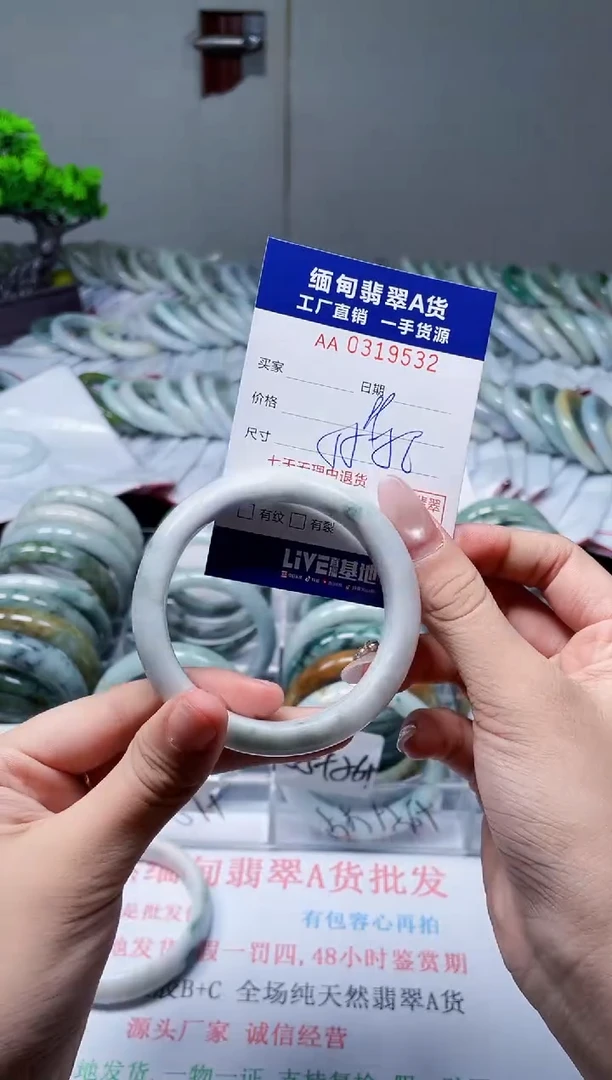 未镶嵌手镯翡翠天然翡翠A货9532
