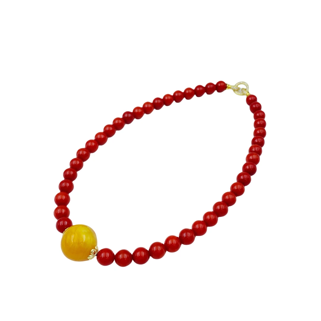 年代南红玛瑙项链X662X合金