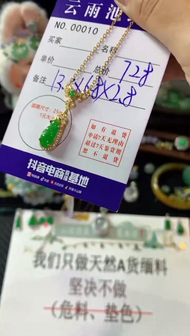 翡翠银S925镶嵌颈饰翡翠