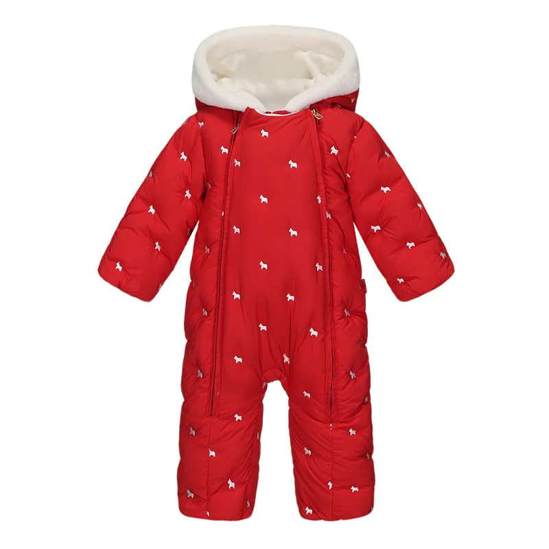 ETTOI婴童羽绒连体服冬新款刺绣宝宝哈衣爬服外出服