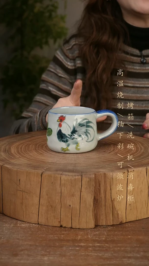 碗瓷景德镇手工手绘高温瓷釉下彩