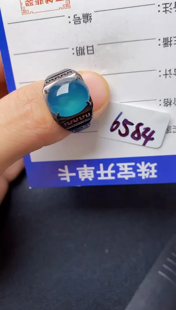 翡翠戒指银S925镶嵌2222222