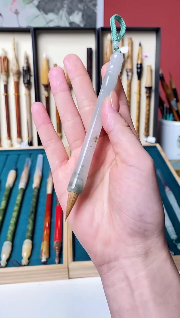 孤品毛笔支持清水试笔 蘸墨不退