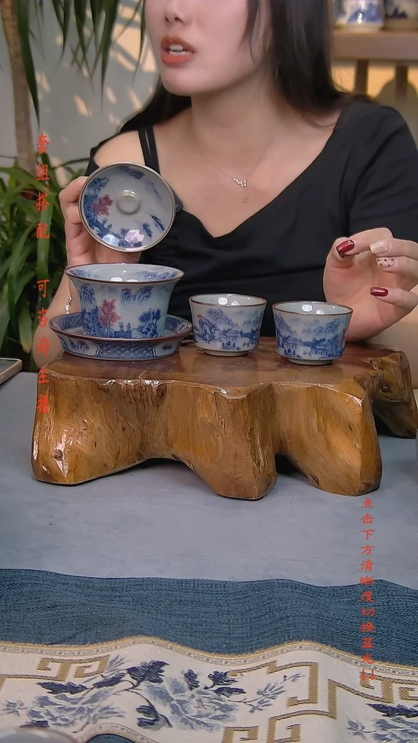 简装家用款3件套 老陶泥开片纹陶瓷茶具