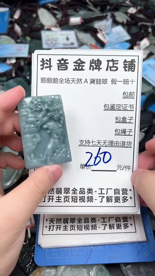 翡翠未镶嵌颈饰天然A货翡翠一物一证即拍即所得