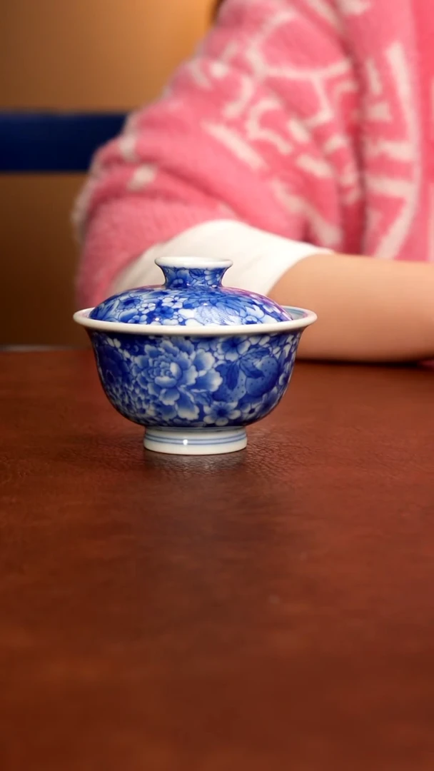 摆件陶景德镇瓷器，青花瓷手绘茶具~