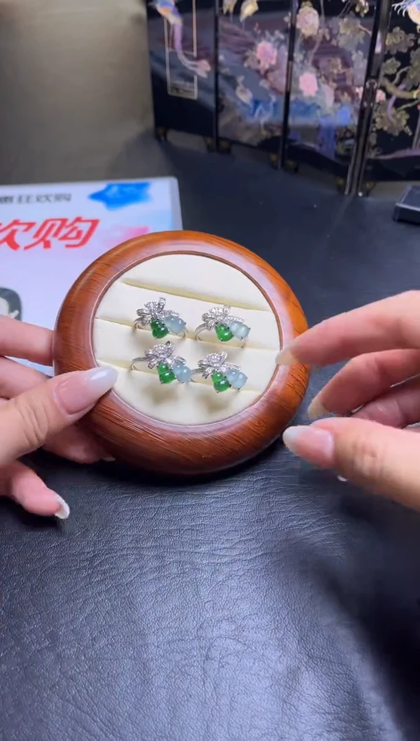 未镶嵌戒指翡翠N23多样性发一件/