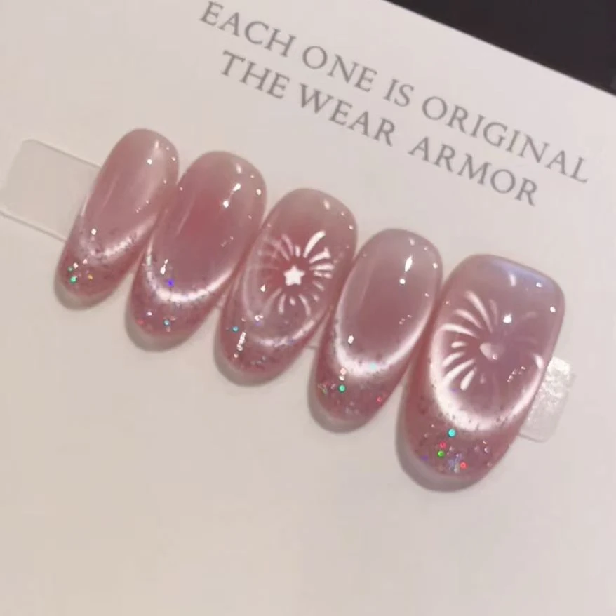 【烟火梦境】纯手工美甲10片装  轻奢气质