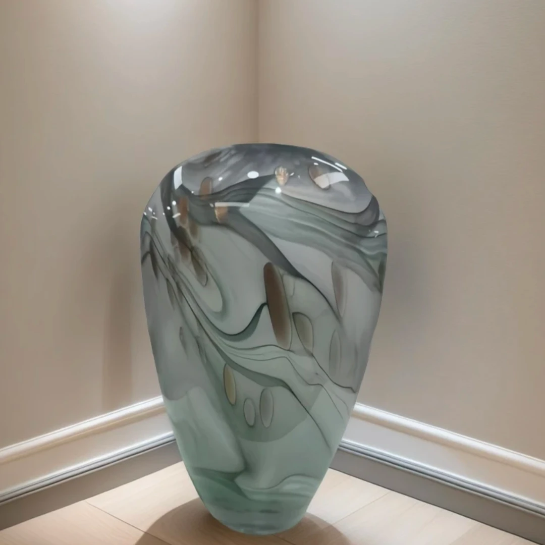 山水画国风系列流沙水墨花瓶花器