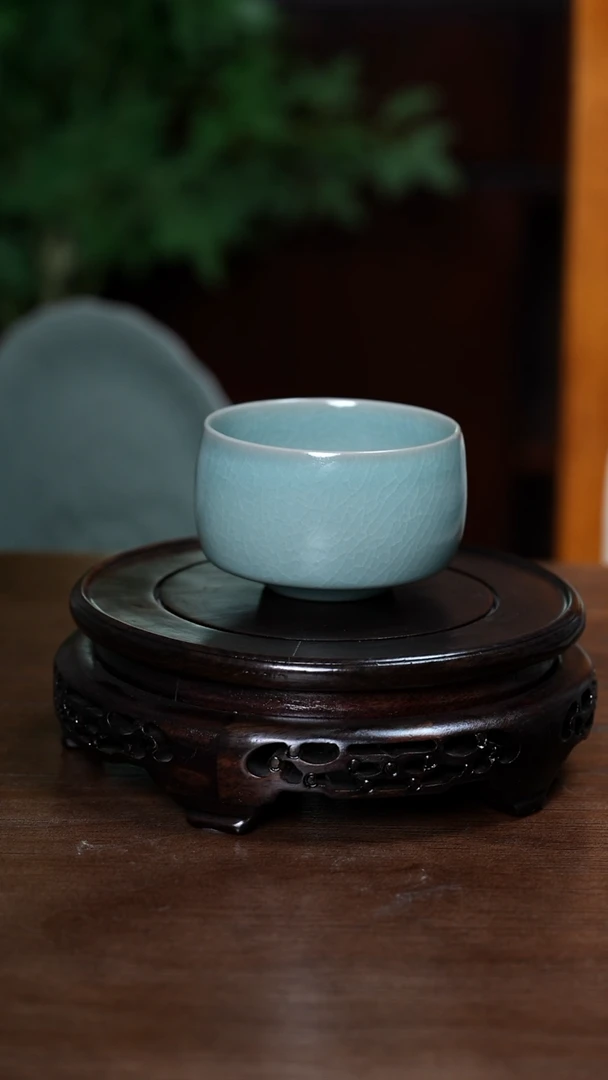 【闪购商品】L·宝丰宋官窑原产地汝瓷握足杯