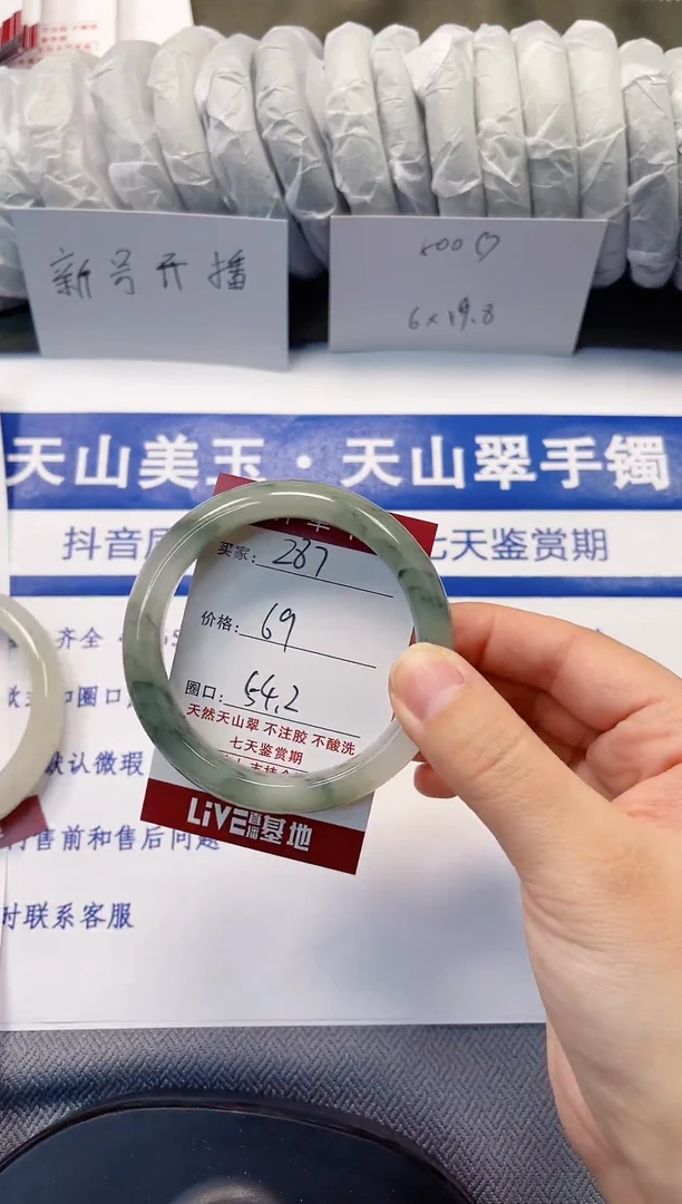 未镶嵌手镯石英质玉287-53/54