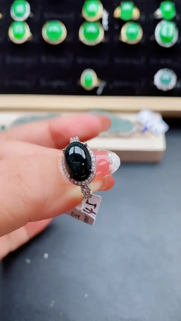 【闪购商品】翡翠戒指银S925镶嵌50805508