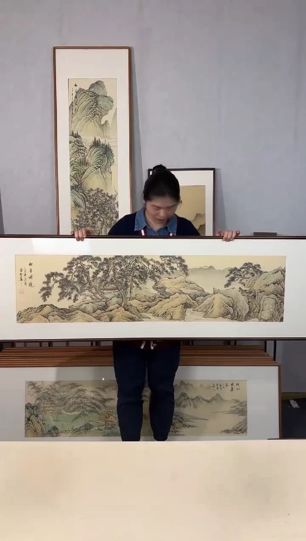 国画手绘*松亭雅境*52*172cm