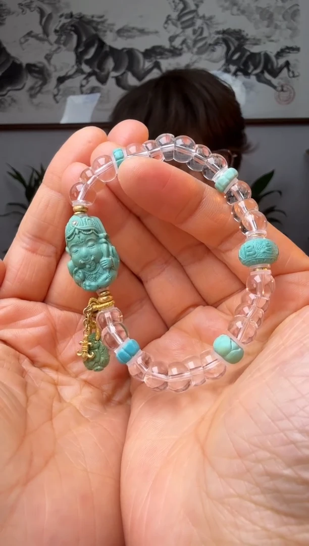 【闪购商品】水晶手串18K金镶嵌时尚百搭A1224