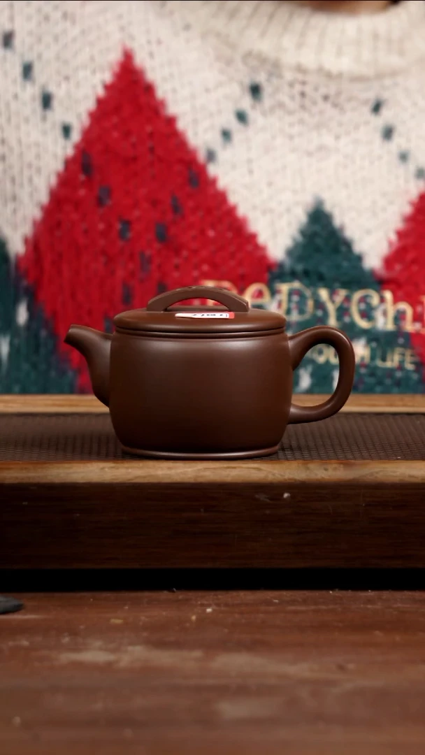 茶壶紫砂无*80年代一厂老紫泥汉瓦270CC