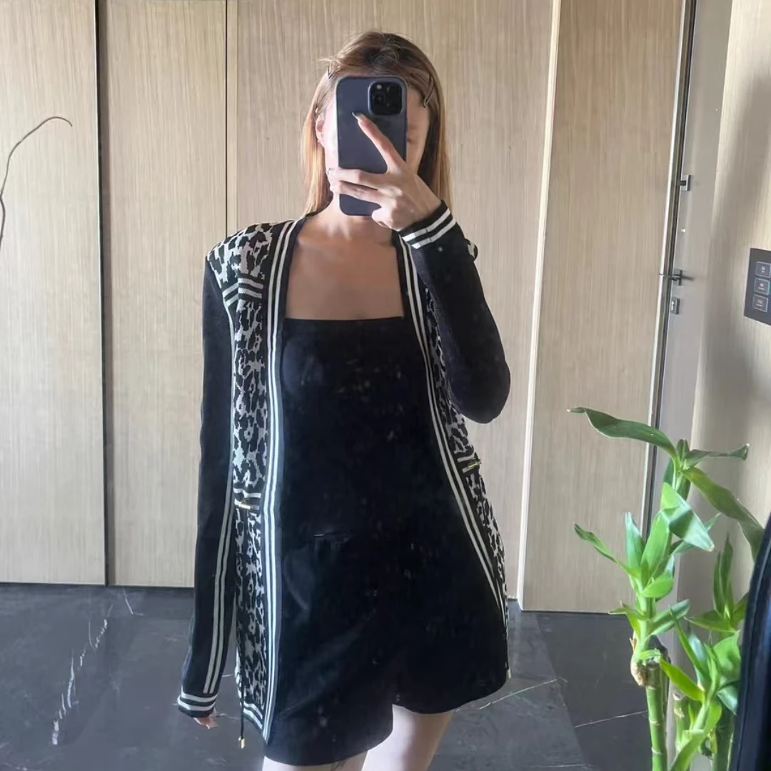 全新未使用 BALMAIN/巴尔曼 秀款针织开衫 黑白/38