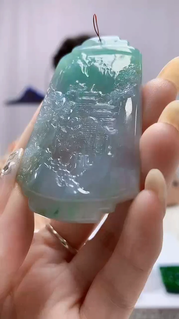 定制翡翠未镶嵌4688DD-毛货挂件45