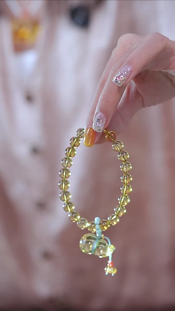 琥珀未镶嵌珠宝奇石8MM蓝珀绿松diy手串