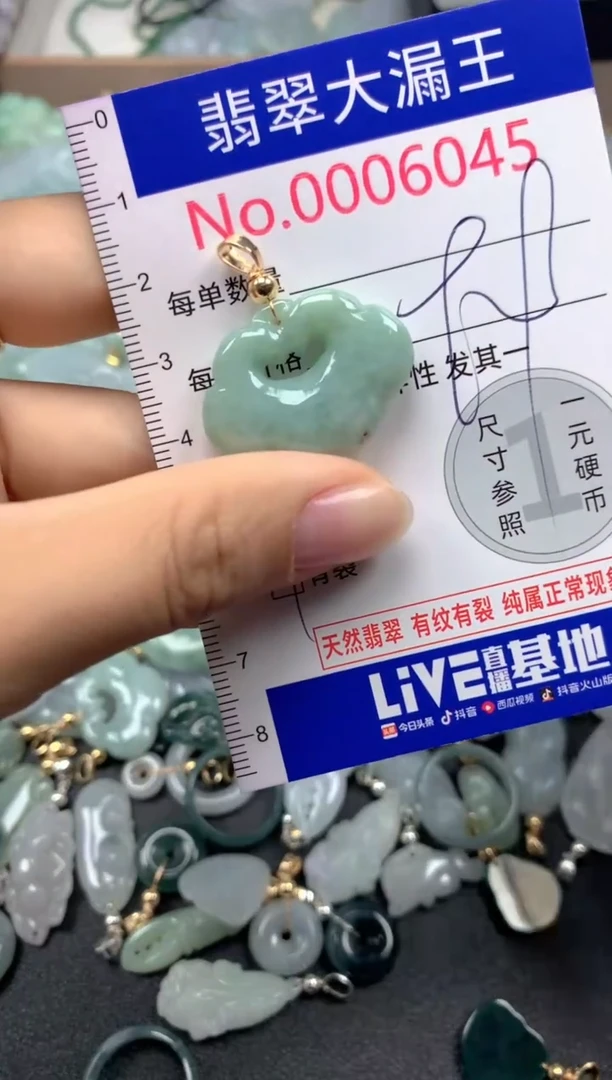 翡翠未镶嵌吊坠(不含链)6045