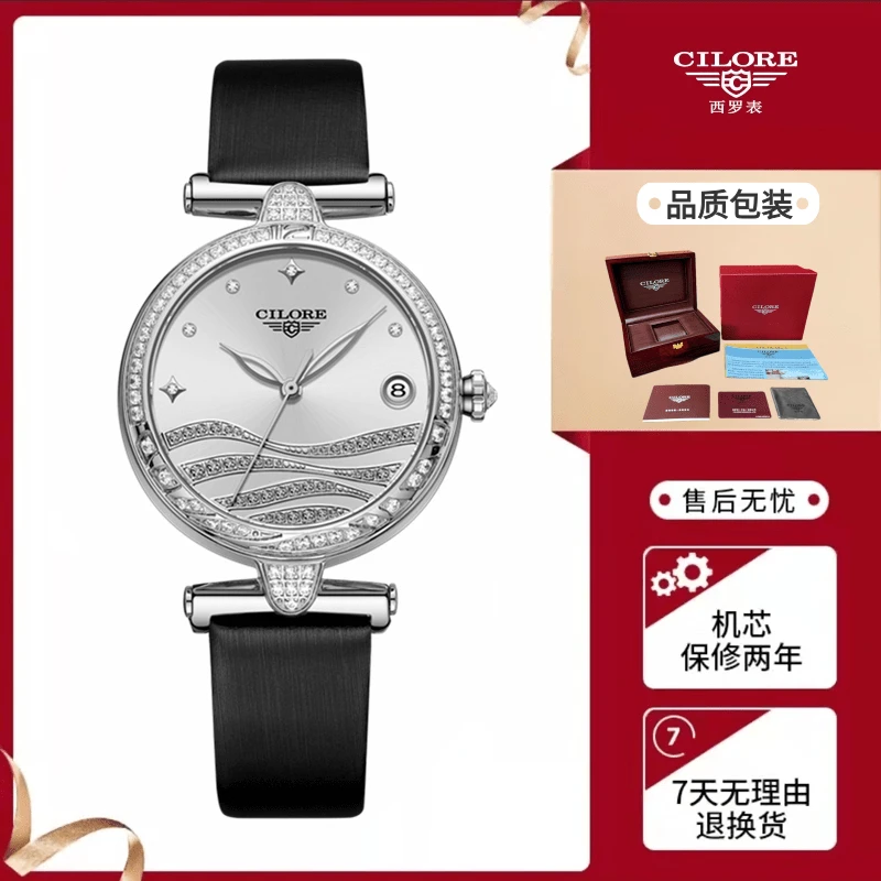 天鹅湖系列 女士全自动机械表豪镶钻日历款（怀怀）