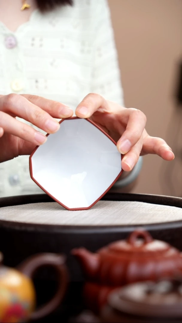 茶壶紫砂底槽清搪瓷八方杯