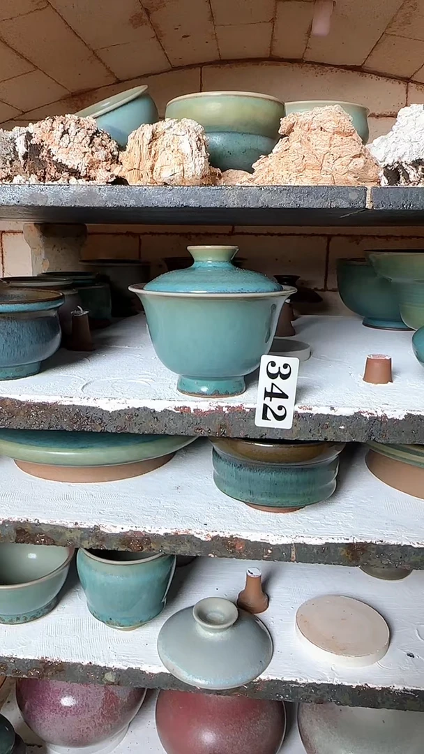 盖碗兰山窑手作器物342 全品