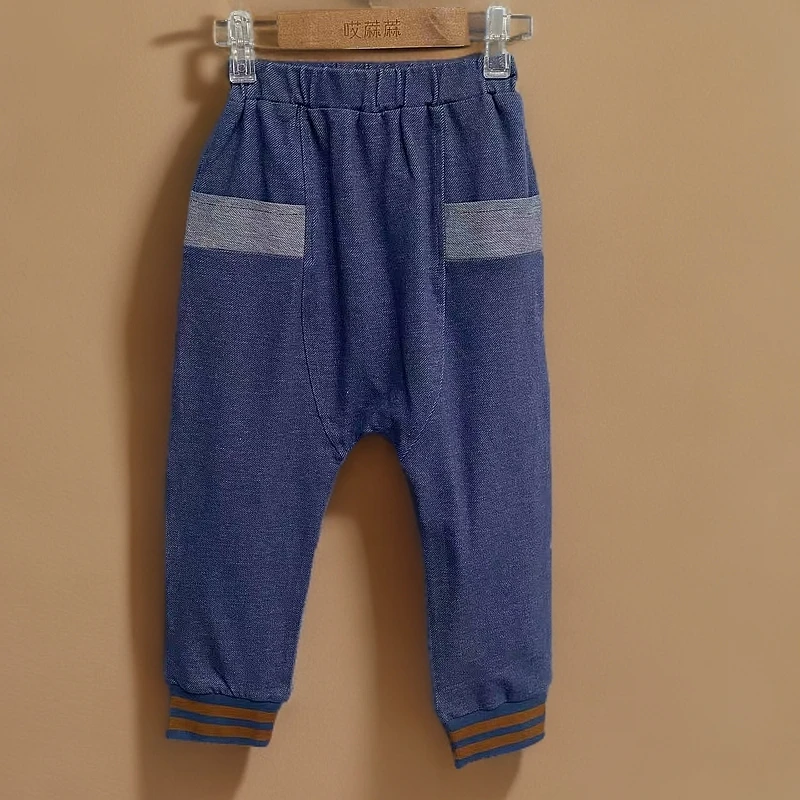 哎麻麻9111807男宝哈伦针织运动长裤春秋百搭洋气时尚舒适休闲